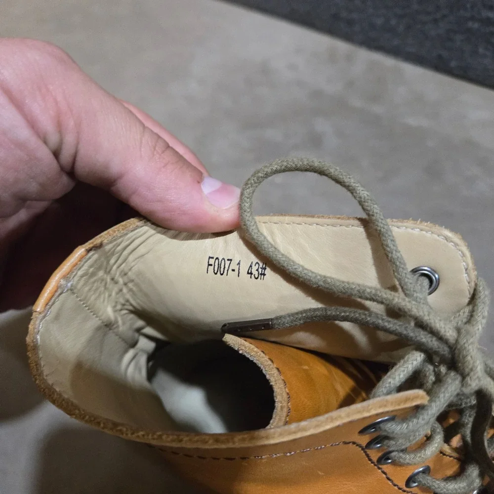 Kendal & Hyde Co Cap Toe Service Boots 43 US 10 Tan Goodyear Welt Leather
